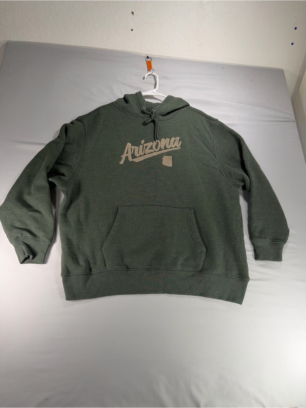 State of Mine Arizona Hoodie Green 2XL Men Script Embroidered Pullover